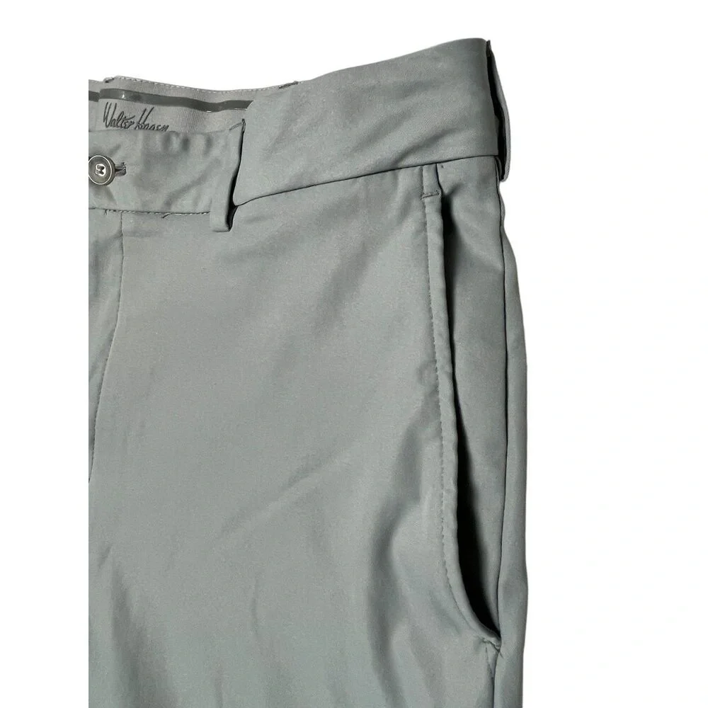 Men's Walter Hagan Flat Front Grey Non Slip Golf Shorts Size 35 - Picture 5 of 5